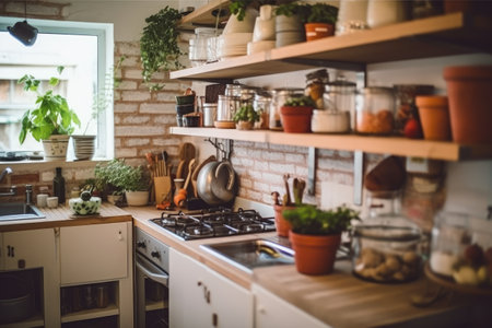 Make Your Kitchen More Lively using Plants & Textures 